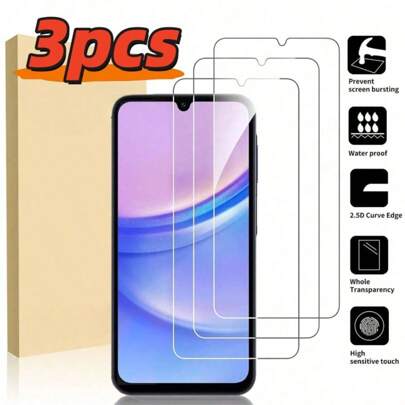 3pcs Mobile Screen Protectors Compatible With Samsung Galaxy A52Galaxy A55Galaxy A70Galaxy A53Galaxy A51Galaxy A33Galaxy A23Galaxy A54 Galaxy