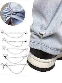 2 件可调节磁性裤夹和袖口夹，可拆卸下摆夹适用于裤子和 T 恤，强力磁性夹扣