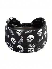 1 件装浅棕色纯色运动瑜伽头带，吸汗带，适合男女，跑步，健身，弹力发带，女士头巾发饰，学校用品，大学，头带 - 黑色 - 查看 9