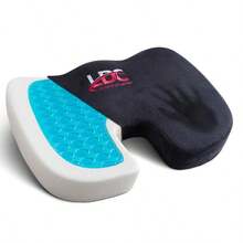 Memory Foam Seat Cushion - Gel Seat Cushion For Sciatica & Tailbone Pain Relief - Back Support Pillow For Office, Car, Chair & Wheelchair - Mặc định - Xem 1