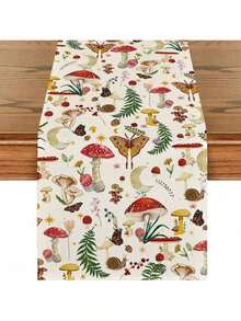 Caminho de mesa de outono com flores silvestres em preto/branco, decoração sazonal de mesa de jantar para cozinha, primavera e verão, para decoração de festas em casa - Multicolorido - Ver 42