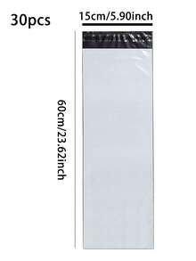 10/20/30/50 piezas Bolsas de mensajero blancas duraderas - Sobres de plástico gruesos, impermeables y resistentes al desgarro con un fuerte pegamento para el embalaje de ropa y el envío de pequeños negocios