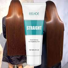 1/2瓶 60毫升 蛋白质柔顺护发乳，抚平毛躁，修复受损卷发，打造健康干爽的直发，告别分叉，深层滋养干燥受损发质，保湿、柔顺、丰盈，蛋白质护理，适用于分叉和干燥头皮的滋养护理 - 白色 - 查看 2