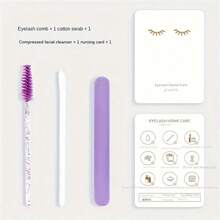 1 包/3 包睫毛延长护理套装，适用于沙龙，包括后期护理卡、注意事项、睫毛延长套装、眉毛工具、返校化妆工具