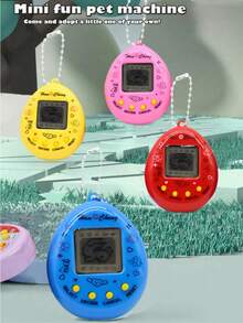 1pc Electronic Pet Game Console Black And White Screen 168 In 1 Pet Game Console New Handheld Electronic Classic Retro Game Console Keychain Backpack Pendant Decoration Virtual Pet Keychain Virtual Electronic Pet Keychain Game Keychain - Multicolor - View 5