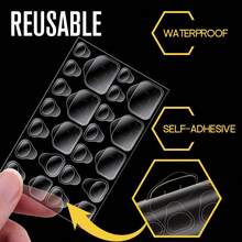 Toenail Glue Stickers, Toenail Stickers, Double-Sided Adhesives, Press-Type Fake Nail Sticky Film, Non-Adhesive Sheets, Jelly Double-Sided Transparent Nail Art Supplies, Jelly Nail Adhesives, Nail Art Supplies DIY