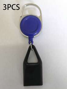 1/3 件便携式伸缩打火机挂钩带钥匙链，防丢失打火机线适用于常规尺寸打火机轻便耐用的塑料金属夹，白色挂绳，皮带夹