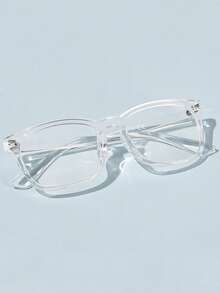 2 副女士方形耳钉点缀黑色透明眼镜适合学校透明眼镜配件女士眼镜配件 - 彩色 - 查看 2