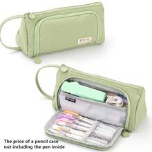 Hộp đựng bút chì dung tích lớn, văn phòng phẩm, đồ dùng học tập, hộp đựng bút chì, túi đựng đồ để bàn văn phòng, túi đựng quà tặng học sinh, hộp đựng bút, hộp đựng bút sáng tạo đa năng, túi đựng đồ trang điểm, túi du lịch - Màu xanh bạc hà - Xem 32