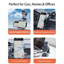 1 pieza Soportes de teléfono universales para automóvil con súper potencia de succión, antivibración y montaje en tablero para todos los teléfonos inteligentes, gran regalo para cumpleaños e invierno, compatible con Apple, Android Phone, regalos para familiares, amigos, cumpleaños, anillo, verano, Día de la Madre, novios, novias