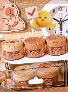 1pc/3pcs/5pcs Cute Capybara Shaped Manual Pencil Sharpener, Random Color & Style, Creative Flip Cover Pencil Sharpener, Cartoon Handheld Pencil Sharpener Suitable For School And Office Use, Suitable For Pencils And Cosmetic Pencils, Compact Pencil Sharpener, Desktop Decor Portable Pencil Trimmer, Student Learning Supplies Gift, Loved By Children, Boys, Girls, School Supplies Back To School
