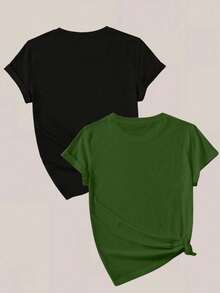Women T-Shirts - Army Green - View 2