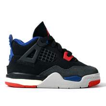 Toddler's Jordan 4 Retro OG Black/Fire Red-Deep Royal Blue (IB4387 003) - 黑色 - 查看 2