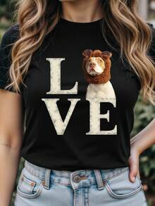 Customized Pet Portrait, Customized Bootleg Shirt, Cat Shirt, Customized Pet Cat & Dog Shirt, Pet Memorial Gift, Customized Retro Cat Bootleg Shirt, Pet Lover Gift, Dog Mom Cat Mom Shirt, Gift, Customized Women T-Shirt