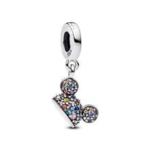 Disney 1 Piece Of 925  Sterling Silver Pendant Bead Necklace, Suitable For The Original DI.Y Bracelet, Women's Birthday Engagement Fashion Jewelry Gift Hot-Selling Style.