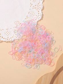 500pcs Colorful Candy-Colored Baby Hair Scrunchies, Cute Baby Hair Ties, Baby Hair Accessories