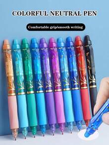 10 buah Pulpen Klik Warna-warni yang Dapat Dihapus dengan Isi Ulang yang Dapat Dihapus, 10 Pulpen Gesekan Beraroma yang Dapat Dihapus dengan Efek Gesekan, Pulpen Gel Tahan Suhu Tinggi yang Menghilang untuk Siswa, Cocok untuk Musim Kembali ke Sekolah - Set - View 1