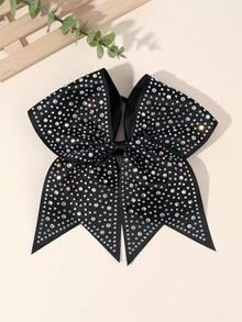 1件/2件/5件套 校园风啦啦队大蝴蝶结纯色发箍，燕尾服水钻装饰发圈，适合日常佩戴和运动 - 彩色 - 查看 16