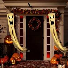 1pc Halloween Outdoor Yard Decoration Ghost Wind Bag - Battery Free, Suitable For Holiday Party Yard, Home Entrance, Office And Window Decor