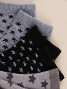 10 pares de meias curtas antiderrapantes com blocos de cores para bebês e crianças pequenas - estampas de estrelas, listras e caminhões pequenos, meias esportivas para recém-nascidos para meninos, perfeitas para uso diário, cores aleatórias - Multicolorido - Ver 6