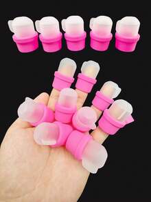 Kit com 10 Tampas Removedoras de Esmalte em Gel - Remoção Fácil, Removedor de Esmalte em Gel para Unhas, Removedor de Esmalte para Unhas Acrílicas, Removedor de Esmalte em Gel UV, Tampa para Imersão de Unhas, Removedor de Esmalte Reutilizável para Unhas e Acessórios para Unhas - Multicolorido - Ver 3
