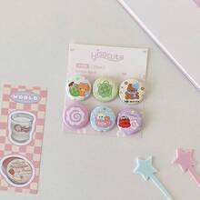 Cartoon Cute High Beauty Korean Bag Clothing Decoration Pin Badge DIY Bookkeeping Decoration - Multicolor - View 5
