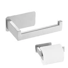 1PC Toilet Paper Holder,Stainless Steel Paper Towels Holder,Adhesive Roll Paper Stand,Toilet Paper Dispenser,Comfort Tissue Hanger,Absorbent Napkin Rack,Bathroom Accessories,Kitchen Towel Rack,Handle For Paper Towel, No-Drill , Wall-Mounted,Storage Cabinets,WC Organizer,Bathroom Hardware Equipment,Bathroom Decor,Round,Square Base Plates - Multicolor - View 18