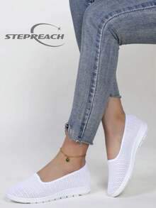 Breathable Flat Summer Shoes For Women, Casual Sneakers,   With Free Shipping - Green - View 1