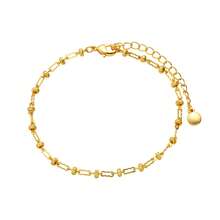 1 件 18K 镀不锈钢简约时尚女士手链，适合派对、约会、办公室佩戴