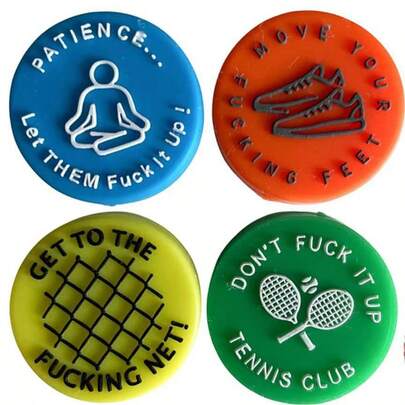 1个印章硅胶减震器，明星同款，激发斗志标语印章减震器，网球拍减震器，适合球拍爱好者，球拍配件（图片款式随机发货）