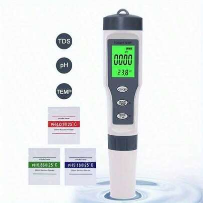3 In 1 Digital PH Tester With ATC PH Tester, TDS/PH/Thermometer, 0.01 Resolution High Precision Pen Tester, Water Quality Tester