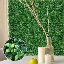 6pcs/12pcs Artificial Boxwood Vine Wall Panels DIY Resistant PE Fake Grass For Indoor/Outdoor Use - Easy To Hang, Maintenance-Free Realistic Faux Greenery For Garden Patio Wedding Holiday ,Christmas, Halloween, Easter, And More, Garden Decor Dense Leaf Design Durable Material Home Decoration