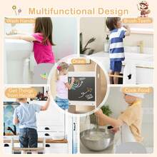 Multi-Purpose Kids Kitchen Tower Children Standing Tower Kids Stool Helper - White - View 9