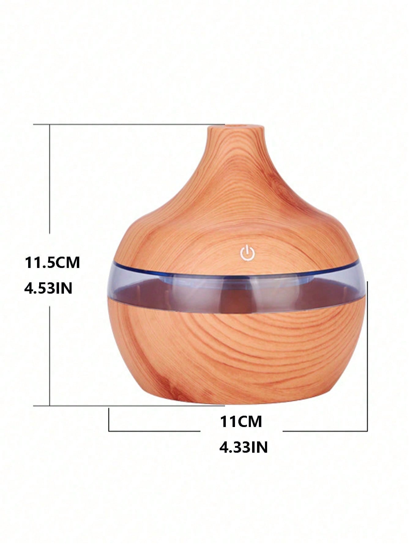 مرطب الهواء بتصميم الخشب مع إضاءة ليلية، يعمل بالط...