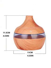 Wood Grain Humidifier With Night Light, USB Powered, Suitable For Bedrooms And Offices, Atomization Mode, Maximum Humidity 300ml/H, Applicable Area 10-20㎡, Touch Control Operation, Silent Operation, Bedroom Humidifier, Simple Design, Natural Beauty, Quiet Operation - Multicolor - View 8
