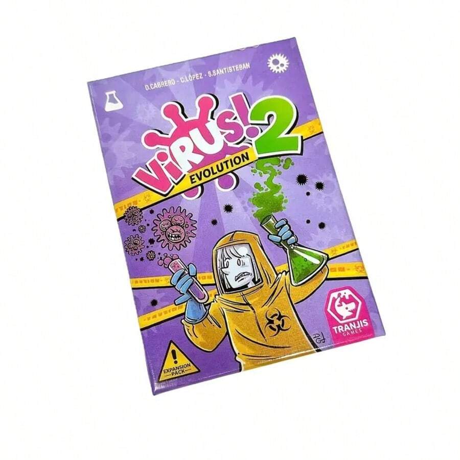 快乐病毒！策略桌游卡牌 - 绿色版 | 快节奏派对棋牌游戏，190克，15.01x11.0厘米，邪恶病毒进化牌堆，纸质材质，收藏卡牌组 | 幽默主题 | 纸板卡