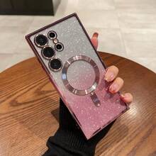 磁吸式渐变亮面电镀软TPU手机壳，兼容三星Galaxy S26 Ultra S25FE A17 A56 A36 A55 A15 A36 A26 A16，以及 17 17e 16 15 14 13 12 11，全方位保护摄像头，适用于A系列和S系列手机，国际版，非国内版。 - 粉色 - 查看 10