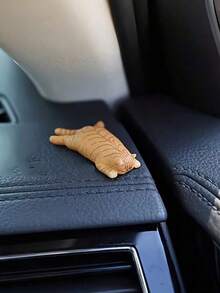 Cute Car Interior Decoration Sleeping Cat, Car Center Console Window Side, Car Interior Decoration Small Ornament - Multicolor - View 2