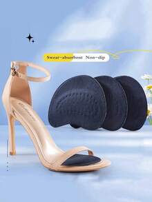 1-5 Paar Leder Vorfuß Aufkleber für High Heels, weich stoßabsorbierend, schweißableitend und rutschfeste Aufkleber für Sommersandalen, selbstklebende unsichtbare rutschfeste Vorfuß Pads