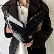 云朵星空树木纹理保护壳，带笔槽，兼容 iPad 10.9/10.2/iPad Air 第五代/iPad Pro 11/第十代/9.7/iPad Air 2/iPad（第七代）/iPad（第八代）/iPad Air 4/5/iPad Pro 11/iPad 第十代 10.9 英寸（2022 年款）/iPad Air 13（M3 2025 年款）/iPad Air 11（M3 2025 年款）/iPad Air 11（A16 2025 年款），具备自动睡眠/唤醒功能 - 彩色 - 查看 2