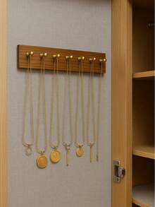 Organizador de Joias com Suporte para Colares Pulseiras Outros Moderno - Marrom Claro - Visão 2