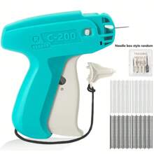 服装缝纫枪，服装标签枪，微型手持标签枪，快速缝纫枪，便携式快速服装固定器卷边工具，1000 个黑色和 1000 个白色 5 毫米迷你紧固件