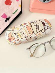 Sanrio 1pc Cute Cartoon Character Pattern Glasses Case, Crush Resistant Fashionable Eyeglasses Storage Case With Wear-Resistant Soft Lining, New And Simple Design, Convenient And Portable With Waterproof And Dustproof Function Suitable Various EyeGlasses Accessories For Women