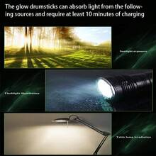Glow-In-The-Dark Fluorescent Drumsticks 5A Snare Drum Sticks Jazz Glow Drumsticks Continuous Night Light Fluorescent Drumsticks - Multicolor - View 5