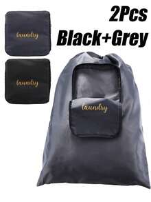 1/2Pcs Travel Laundry Bag, Foldable Dirty Cloth Laundry Travel Bag, Extra Large Travel Laundry Bag, Heavy Duty Travel Laundry Bag, Large Laundry Hamper Liner, Laundry Bag, Suitable For Home Use, College Students, Travel, Gym, Camp, Students, Bedroom Storage, Home Travel Organizer Storage Bins Closet Organizer For Clothing Wardrobe Storage Closet Dividers Closet Dividers Dorm Sweater Sock Pants Jeans Underwear Bag For School School Accessories School Stuff - Multicolor - View 9