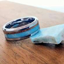 1 Piece Men's Fashion Tungsten Steel Ring, Birthday Party Gift, Men's Jewelry - 8 - Xem 4