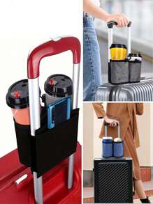 Luggage Handle Storage Bag Drink Bag Cup Holder For Suitcase Water Bottle Protection Sleeve Minimalist Water Cup Storage Bag Gifts For Friend Fits Roll On Suitcase Handles Attachment Holder Suitable For All Suitcase Handles Water Bottle Bag For Outdoor Travel Accessories Travel Essentials Summer Vacation Back To School