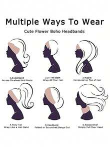 1 件装浅棕色纯色运动瑜伽头带，吸汗带，适合男女，跑步，健身，弹力发带，女士头巾发饰，学校用品，大学，头带 - 黑色 - 查看 5