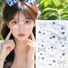 1 Piece Of Butterfly Jewelry Stickers Love Makeup Face Eye Rhinestone Makeup Decoration Diamond Butterfly Diamond Jewelry Stickers Art Nail Stickers