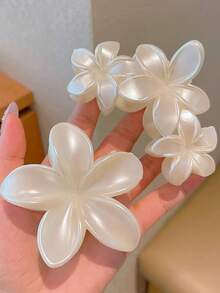 2 件花爪夹，发爪发型配饰，简约设计，适合女士，适合海滩度假发饰花发夹秋季配饰 - 彩色 - 查看 2